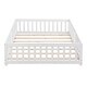 preview thumbnail 20 of 18, Full Size Wood Platform Bed Frame with Door, Fence