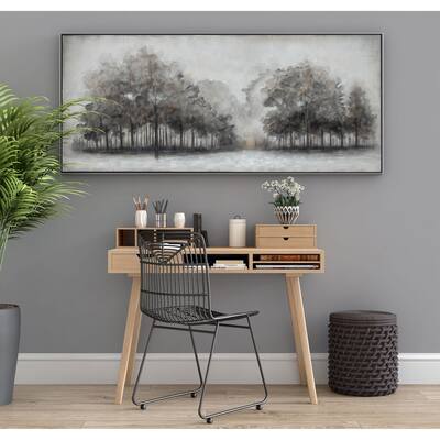 Wildwood Fog, Hand Painted Framed Canvas