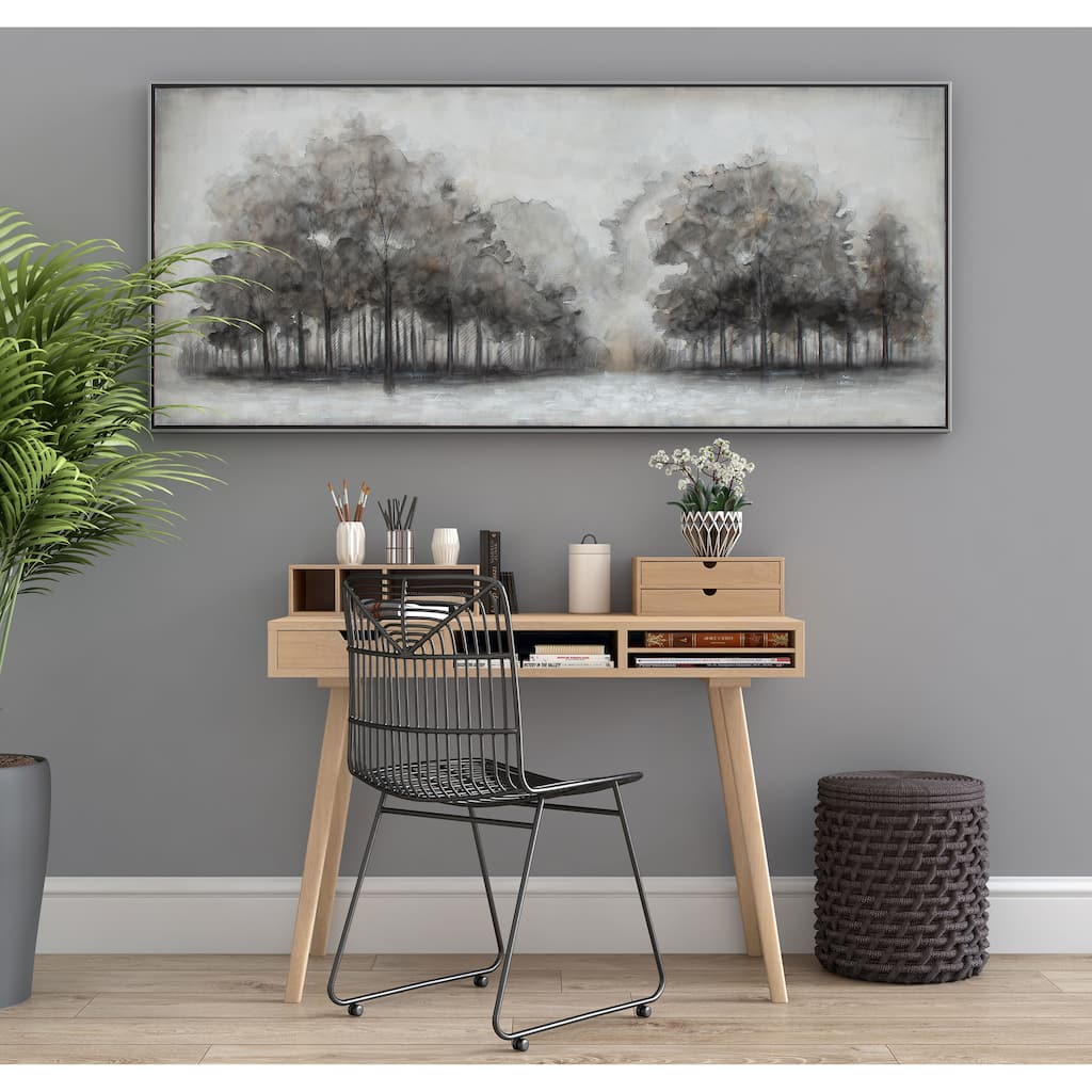 Wildwood Fog, Hand Painted Framed Canvas