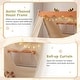 preview thumbnail 19 of 18, Gymax Twin Size House Floor Bed w/ TentWood Bed Frame w/ Roof Window &