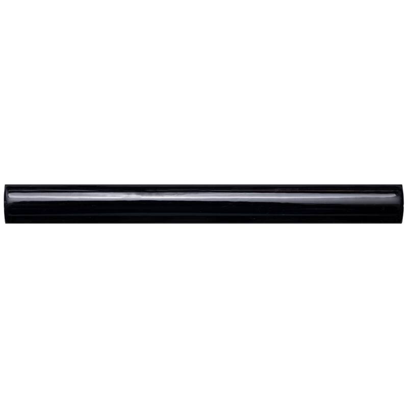 The Tile Life Fresno 0.625x6 Black Ceramic Pencil Wall Tile - 0.625 x 6 - 1 Piece