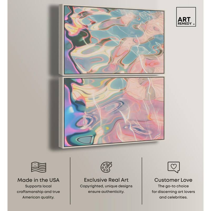Metallic Drift I Canvas Set of 2 by Art Remedy