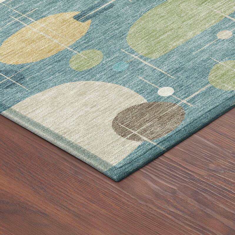 Machine Washable Indoor/ Outdoor Contemporary Fun Chantille Rug
