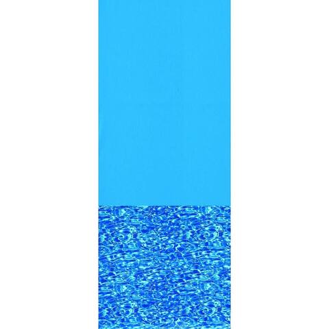 Swimline 21 Foot Swirl Blue Round Above Ground Swimming Pool Wall Overlap Liner - 51.6