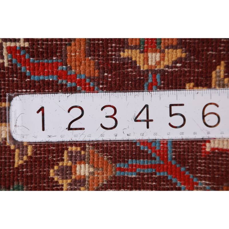 Animals Design Red Ziegler Oriental Foyer Rug Hand-Knotted Wool Carpet - 2'0"x 3'0"
