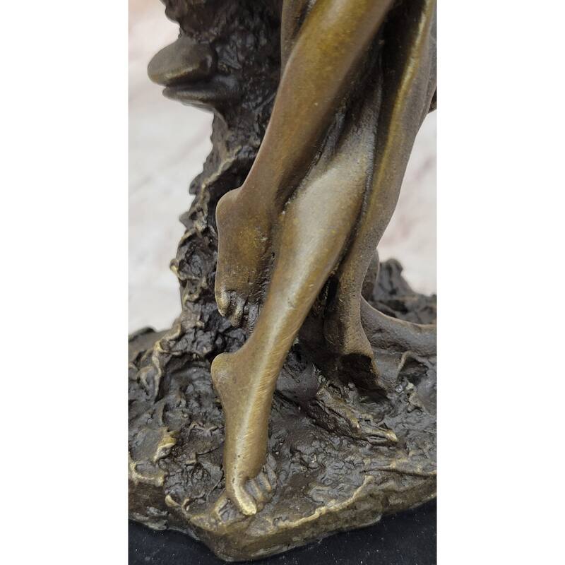 Flower Blossom Nymph Girl Bronze Statue Sculpture Figure Original 10 Inches X 5 Inches