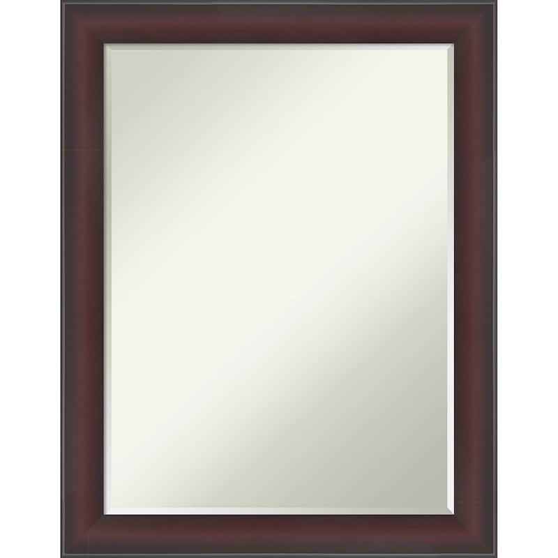 Grand Narrow Half-Inch-Bevel Framed Bathroom Vanity Wall Mirror