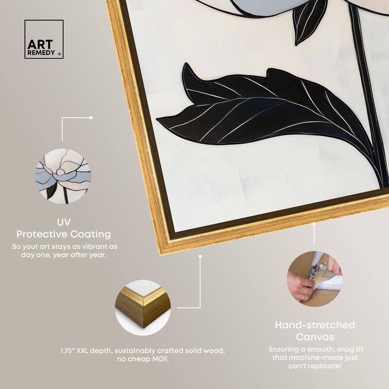 Gray Scale Flower I Canvas by Art Remedy