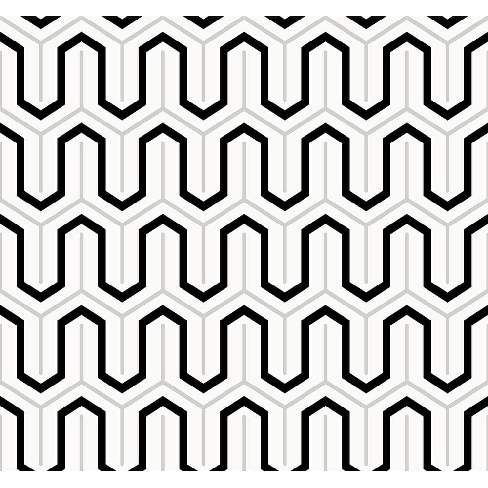 Seabrook Designs Parket Geometric Honeycomb Unpasted Wallpaper