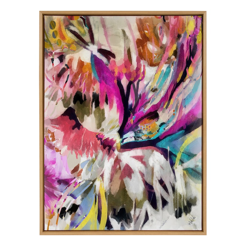 Kate and Laurel Sylvie Amaze Framed Canvas by Inkheart Designs