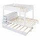preview thumbnail 42 of 45, Full-Over-Full Bunk Bed with Twin size Trundle, Storage and Desk