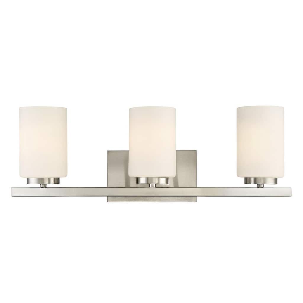 Trade Winds Kingston 3-Light Bathroom Vanity Light in Brushed Nickel - TW021566BN