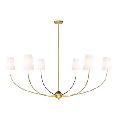 Shannon by Z-Lite 6 Light Chandelier in Rubbed Brass