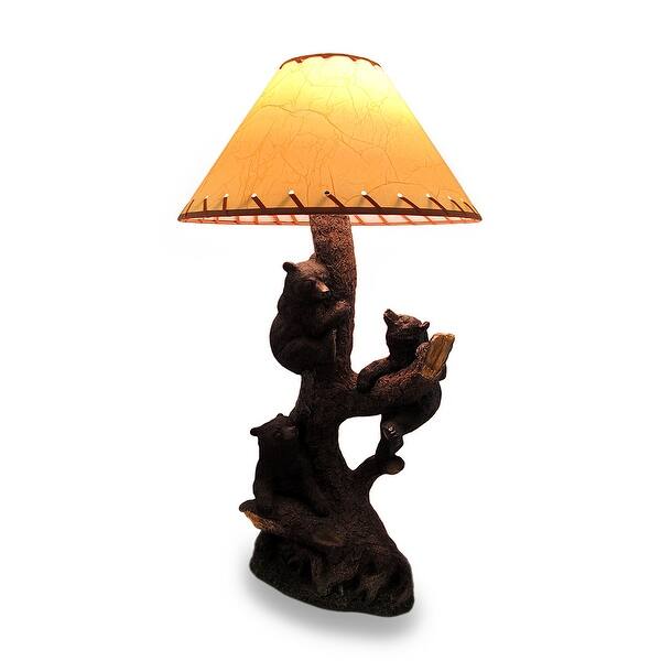 Shop Three Playful Bear Cubs Climbing A Tree Decorative Lamp And