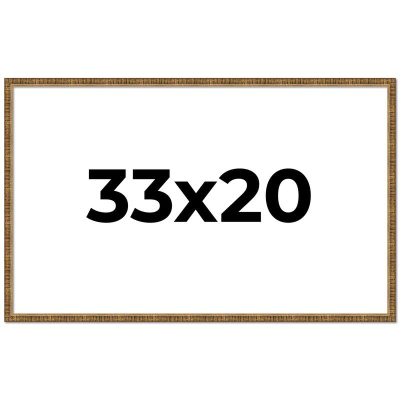 33x20 Frame Gold Kingsley Distressed Solid Wood Picture Frame Width