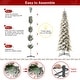 preview thumbnail 30 of 42, Glitzhome Pre-Lit Flocked Pencil Spruce Artificial Christmas Tree with Warm White Lights