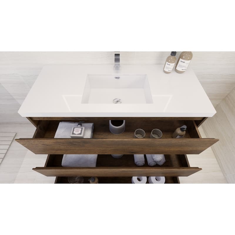 Aron 48'' Freestanding Vanity with Reinforced Acrylic Sink