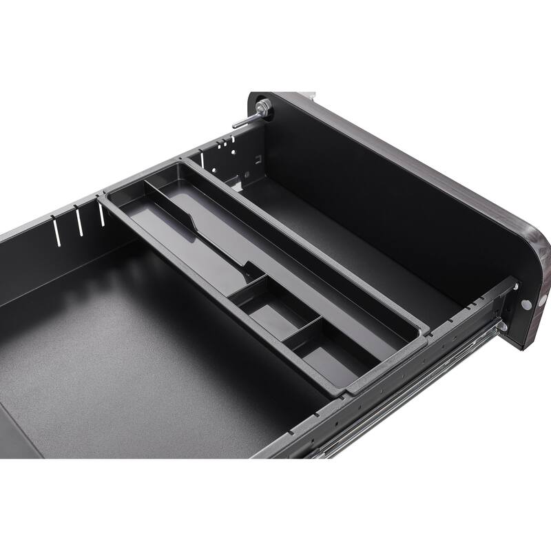 3-Drawer Locking Mobile File Cabinet with Wheels, Metal Home Office Storage Cabinet with Pencil Tray & Hanging Bars