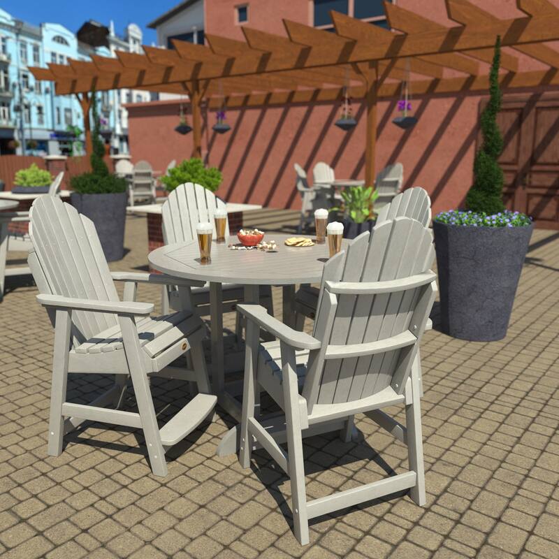 Highwood Commercial Grade 5-Piece Muskoka Adirondack 48" Counter Height Dining Set
