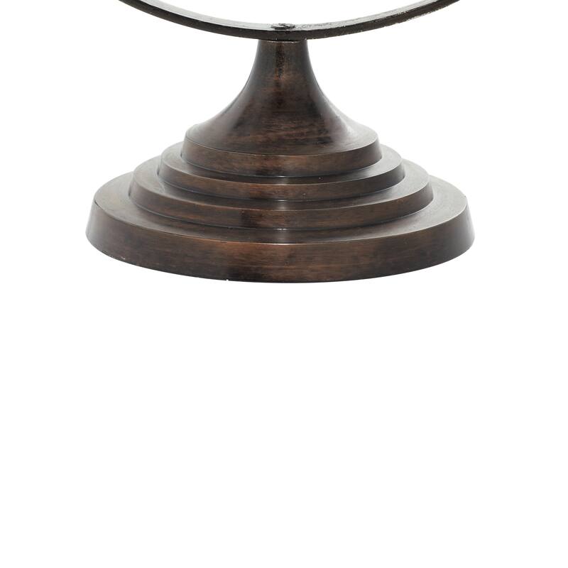 Black Aluminum Metal Armillary Compass Globe - 19 x 12 x 17