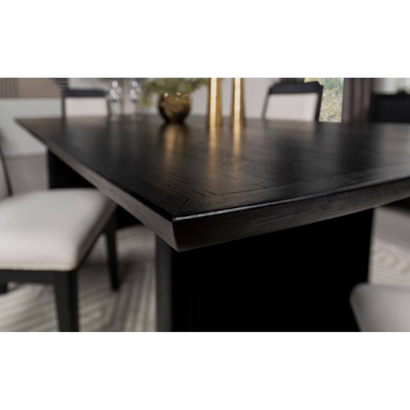 Brookmead Black Extension Leaf Dining Table Set