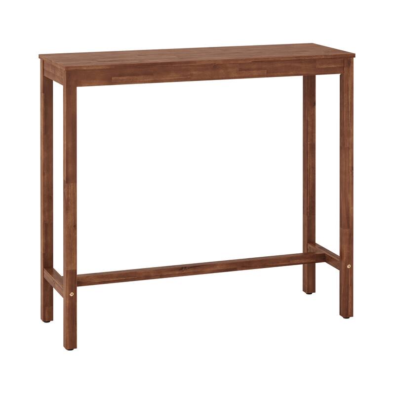 Casual 45 in. Outdoor & Indoor Rectangular Patio Bar Table Wood Dining Table