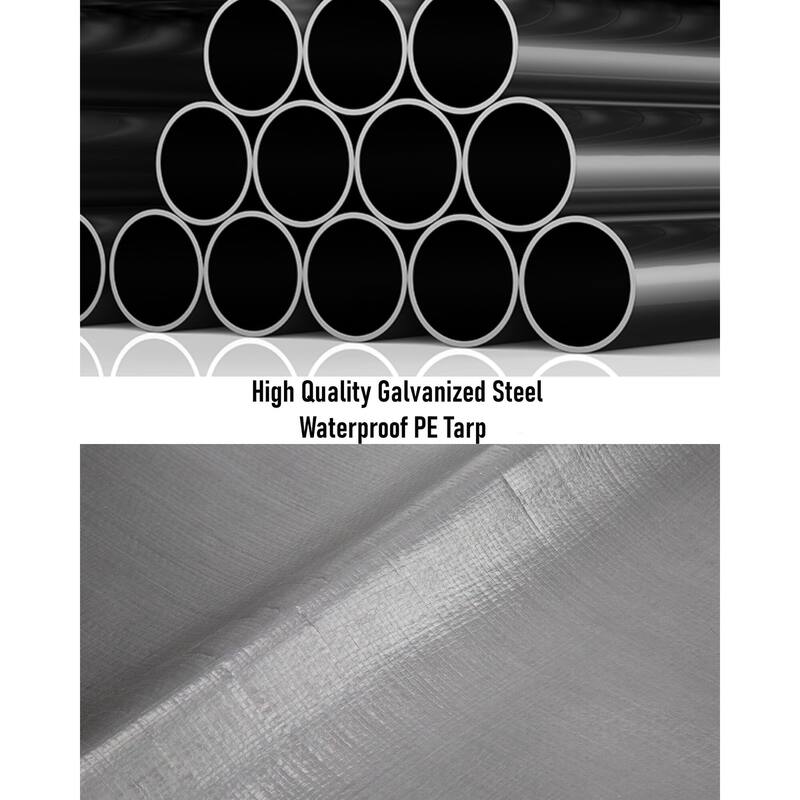 13'x25' Oversized Carport, Heavy Duty Portable Garage