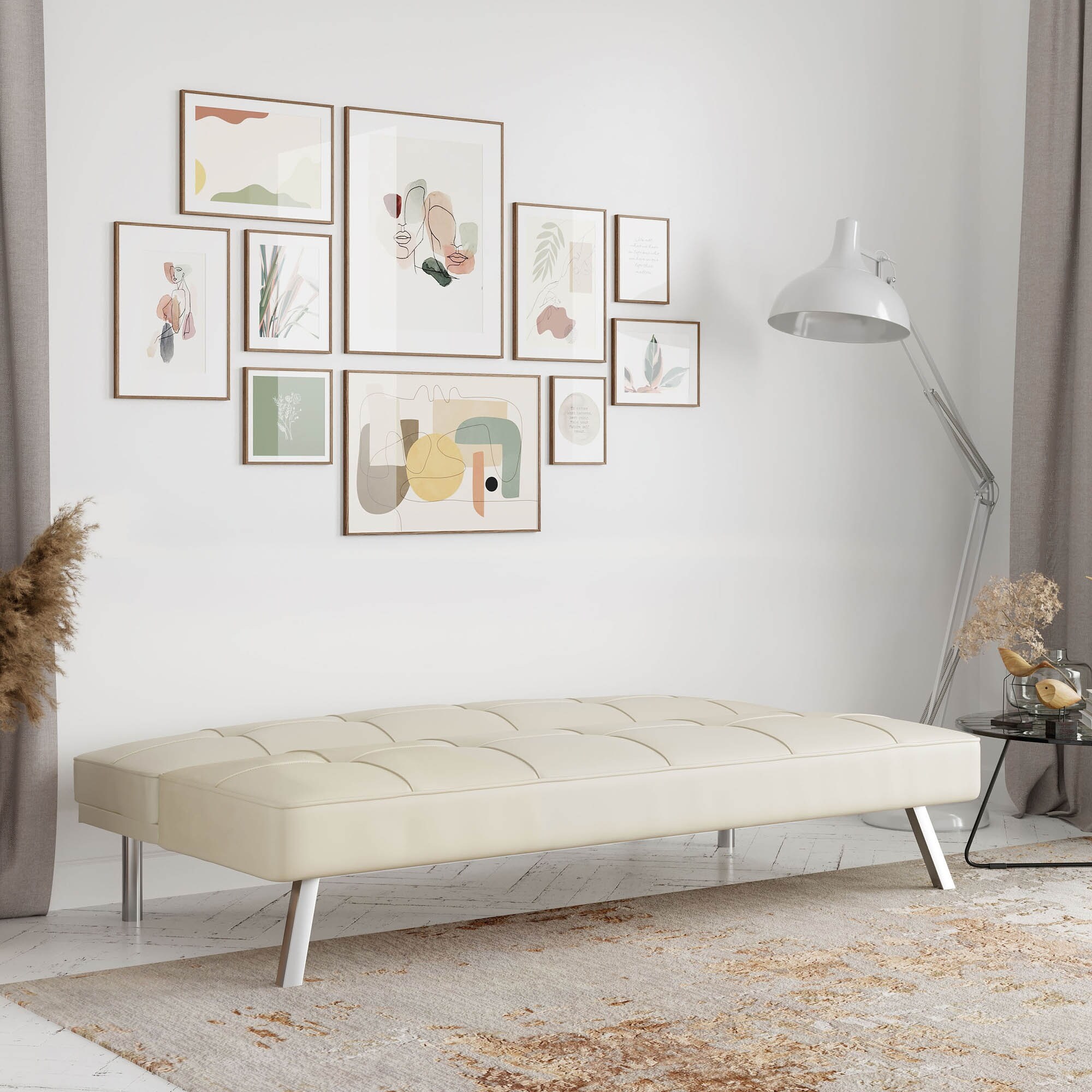 Serta charlie shop black convertible sofa