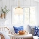 preview thumbnail 2 of 5, 3-light pendant light white chandelier light brass hallway light