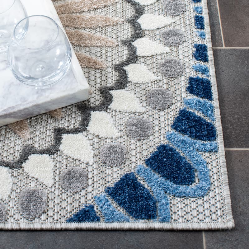 SAFAVIEH Cabana Mrinal Indoor/ Outdoor Waterproof Patio Floral Rug