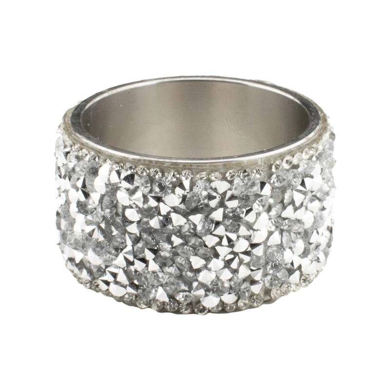 Sparkles Home Luminous Rhinestone Napkin Rings (Set of 4)