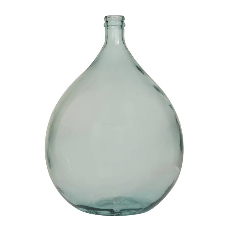 Recycled Glass Bottle Vase Collection Made in Spain - Multiple Sizes - Clear, Blue, Teal, Green