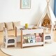 preview thumbnail 6 of 5, Kids Art Play Activity Table with Storage Shelf and Chair Set with Storage Baskets, White & Gray