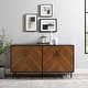 preview thumbnail 14 of 31, Middlebrook Cassandra 58-inch Mid-Century Modern 4-Door Buffet Black / Acorn Bookmatch