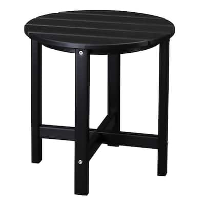 Outdoor 18" High Density Polyethylene Round Side Table