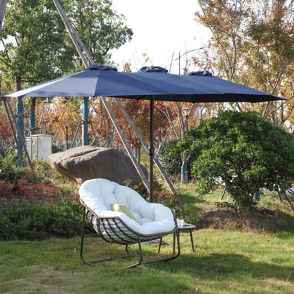 8 ft outdoor patio umbrella Outsunny 8.6FT Umbrella, UPF 30+ Market Umbrella, 2-Tier Vented Patio Table with Crank Ribs, Tiltable Porch Umbrella for Gard This square tilt Costway 8 x 8 FT