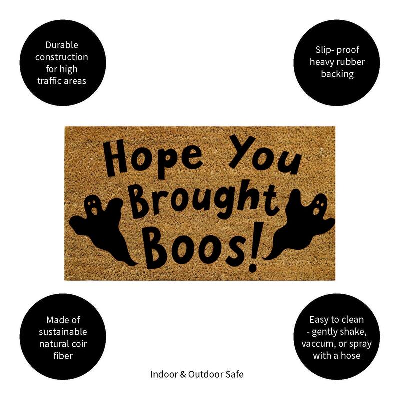 16 in. x 28 in. Coir Halloween Greeting "I Hope You Brought Boos!" Door Mat