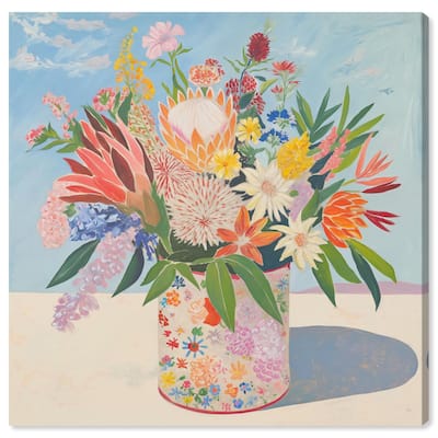 Floral Tin Canvas by Art Remedy, Gallery Wrapped