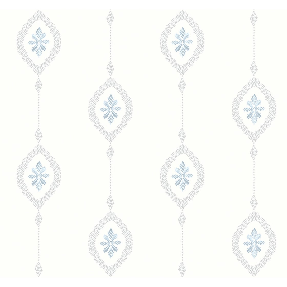 Seabrook Designs Beach House Sand Dollar Stripe Unpasted Wallpaper