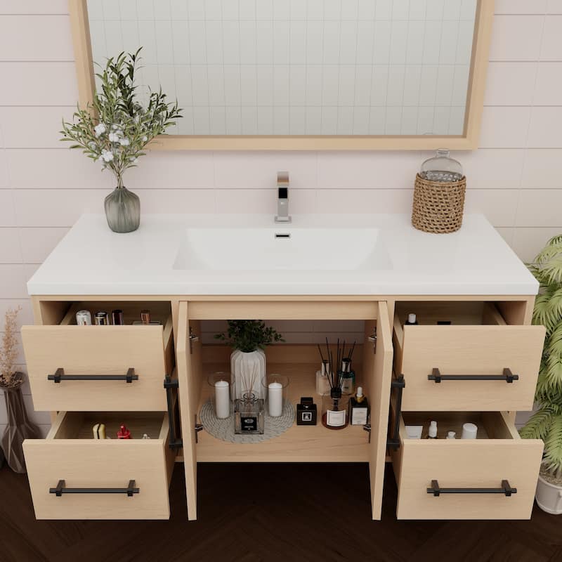 Victoria 48'' Wall-mounted Vanity with Reinforced Acrylic Sink - 47.5