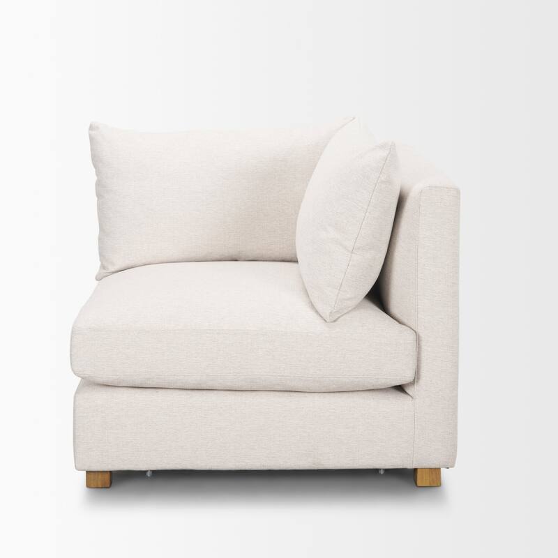 Halston Corner Sectional Piece Oatmeal Performance Fabric - 38.98 x38.98 x29.13