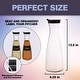 preview thumbnail 24 of 22, UMIEN Carafe Pitcher Square – Clear Beverage Carafes with Flip Top Lid, Easy Pour BPA Free Plastic Drink Container, 50 Ounce