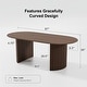 preview thumbnail 17 of 40, 67" Nordic Style Oval Dining Table - for 6 People