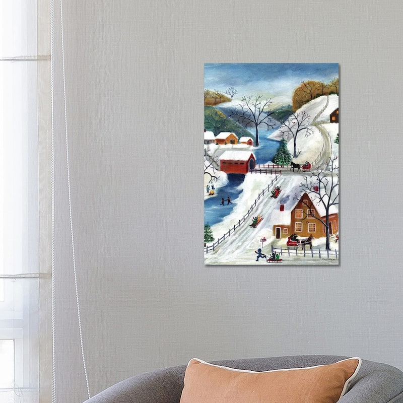 iCanvas "Winter Wonderland Home for the Holidays" by Cheryl Bartley Canvas Print - 26x18x1.5