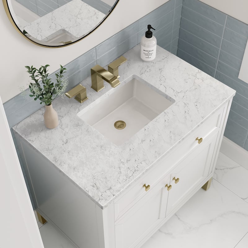 James Martin Vanities Chicago 36" Single Vanity, Glossy White