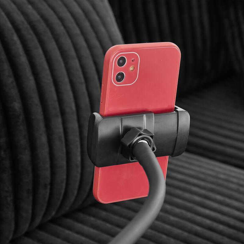 Corduroy Chaise Lounge Sofa Loveseat Sleeper Sofa with Adjustable Backrest, Cup Holders, Phone Holder and Dual Storage Armrest