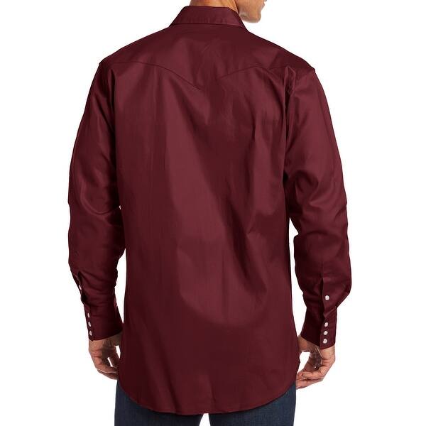 Shop Wrangler Red Oxide Mens Size Xl Wax Finish Western Work Shirt