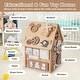 preview thumbnail 4 of 4, Wooden House Montessori Toy w/ Sensory Games & Interior Storage