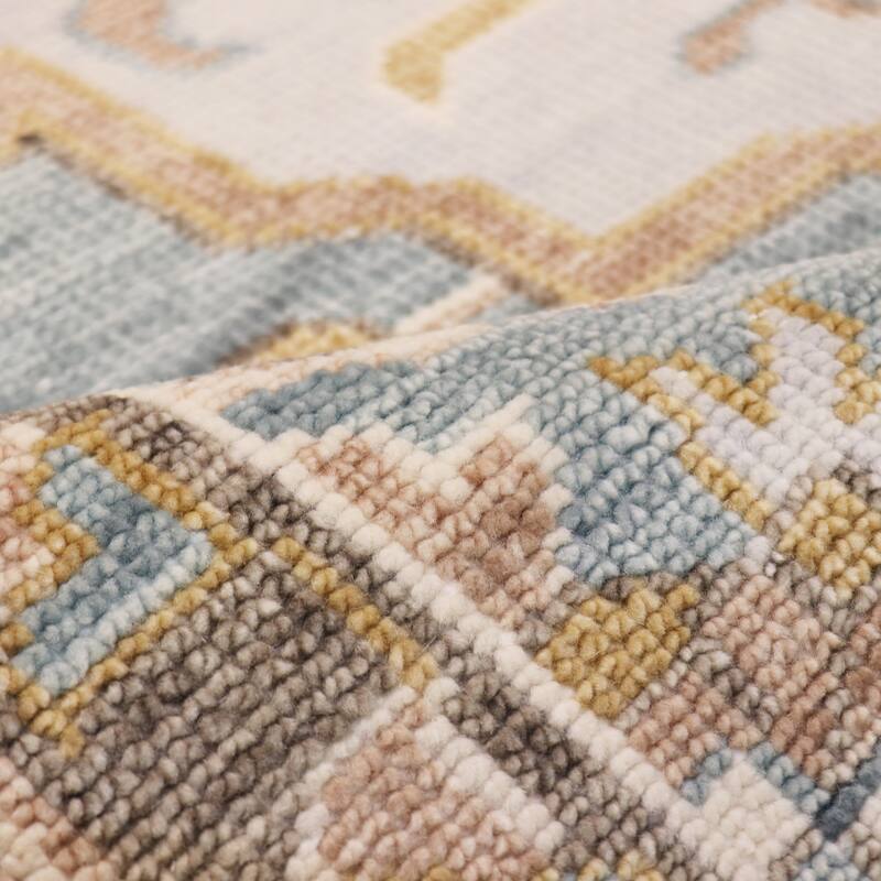 Pasargad Home Serapi Hand-Knotted L. Blue Wool Area Rug