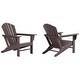 preview thumbnail 11 of 85, POLYTRENDS Altura Classic Poly Outdoor Adirondack Chair (Set of 2) Dark Brown